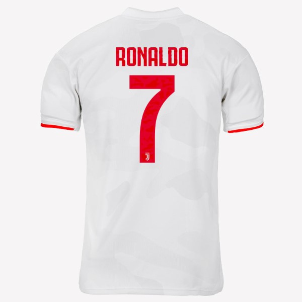 Camiseta Juventus NO.7 Ronaldo Replica Segunda Ropa 2019/20 Gris Blanco